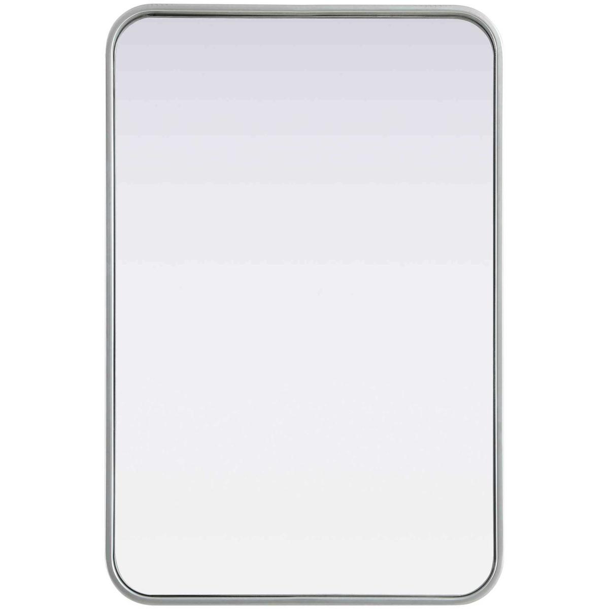 MR8A2030SIL 20 x 30 in. Contour Metal Rectangle Mirror, Silver