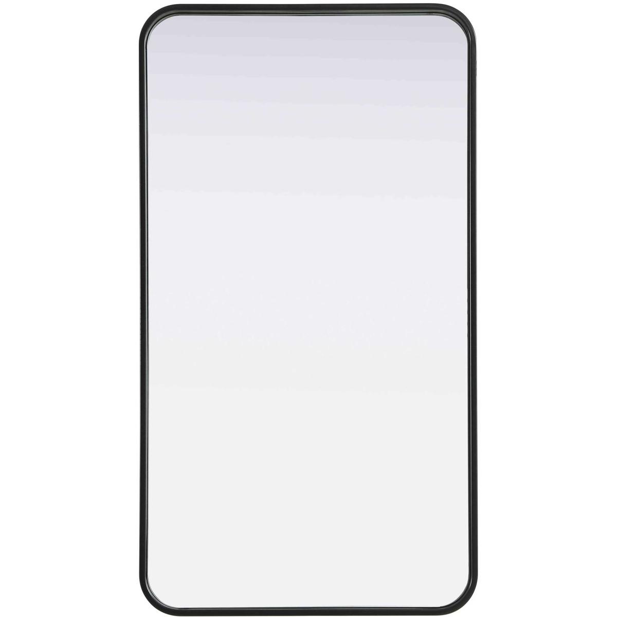 MR8A2036BLK 20 x 36 in. Contour Metal Rectangle Mirror, Black