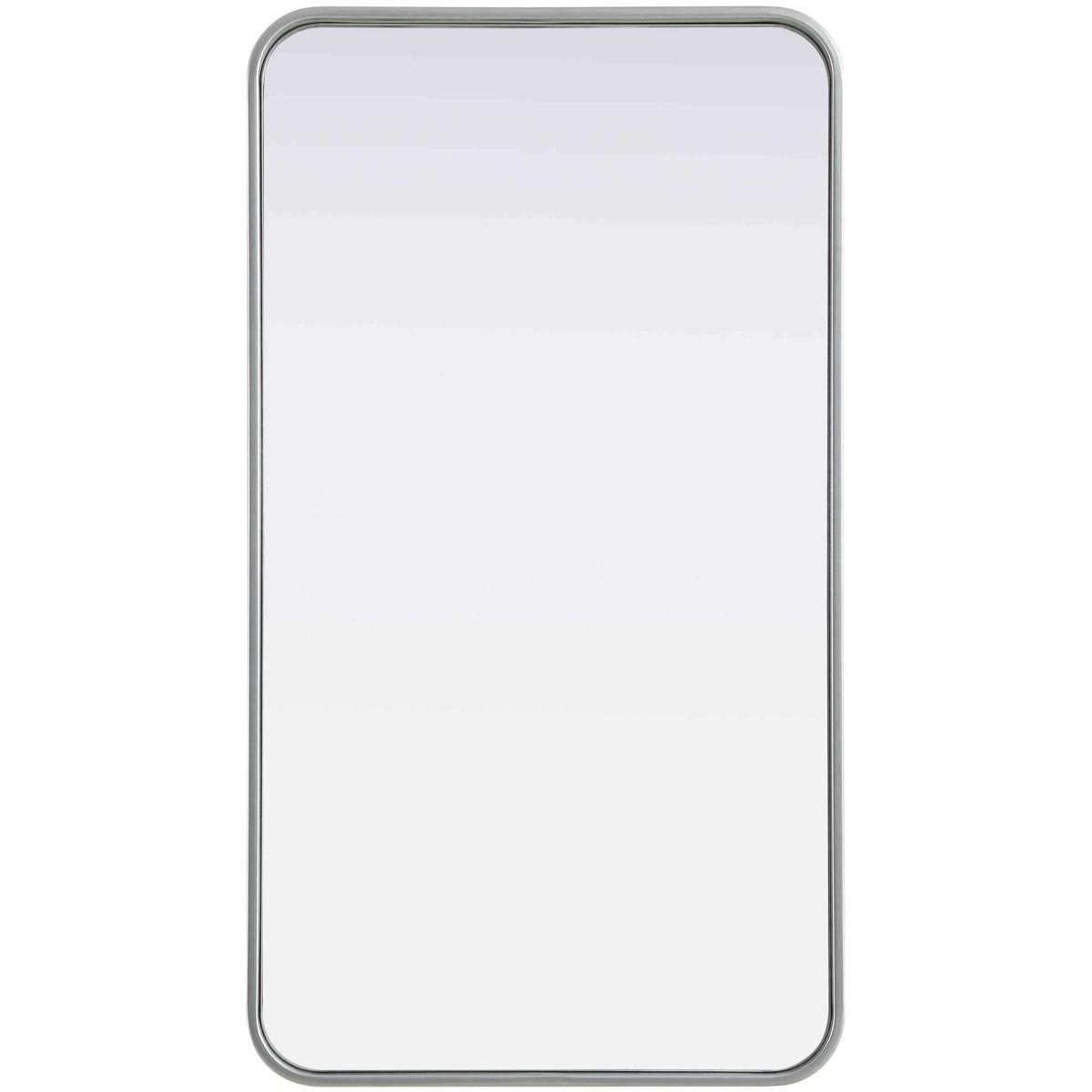 MR8A2036SIL 20 x 36 in. Contour Metal Rectangle Mirror, Silver