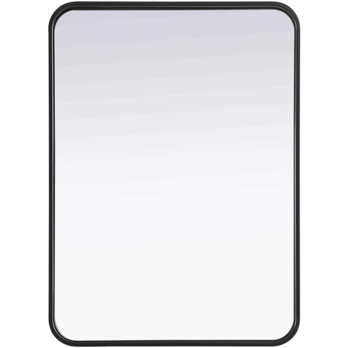 MR8A2230BLK 22 x 30 in. Contour Metal Rectangle Mirror, Black
