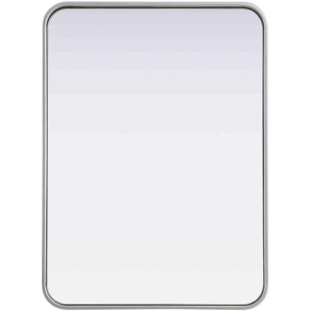MR8A2230SIL 22 x 30 in. Contour Metal Rectangle Mirror, Silver