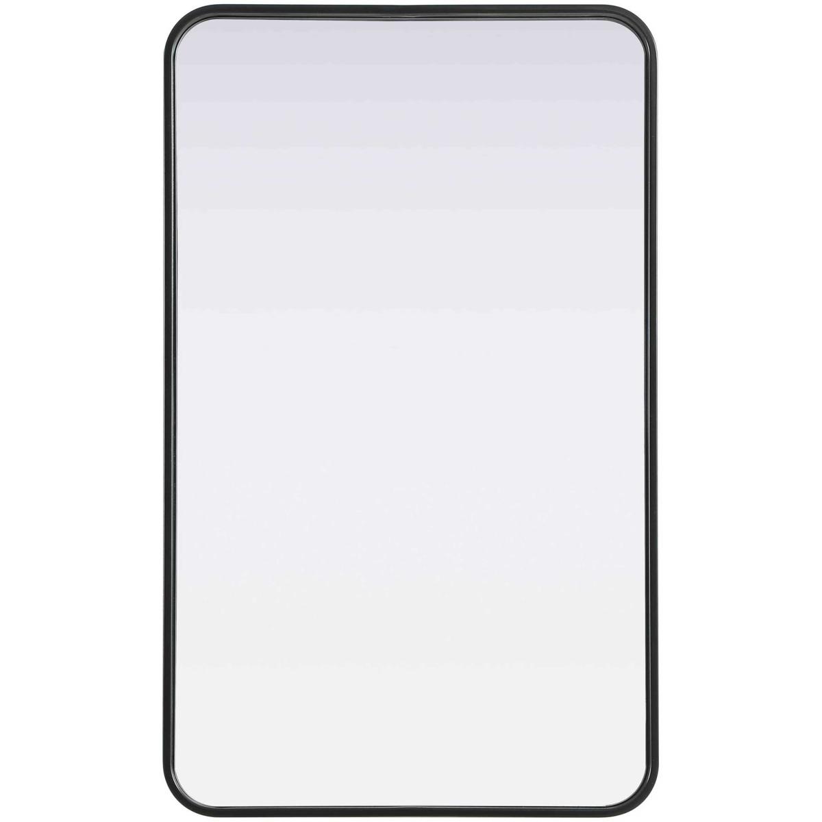 MR8A2236BLK 22 x 36 in. Contour Metal Rectangle Mirror, Black