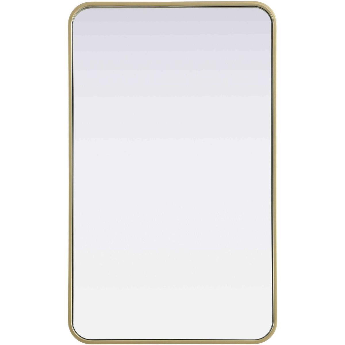 MR8A2236BRA Contour Metal Rectangle Mirror - 22 x 36 in., Brass