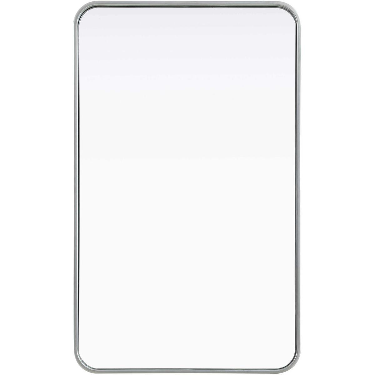 MR8A2236SIL 22 x 36 in. Contour Metal Rectangle Mirror, Silver