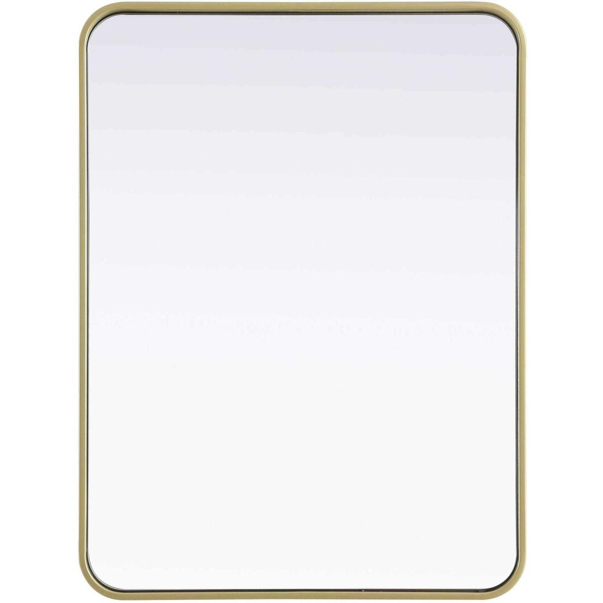MR8A2432BRA 24 x 32 in. Contour Metal Rectangle Mirror, Brass
