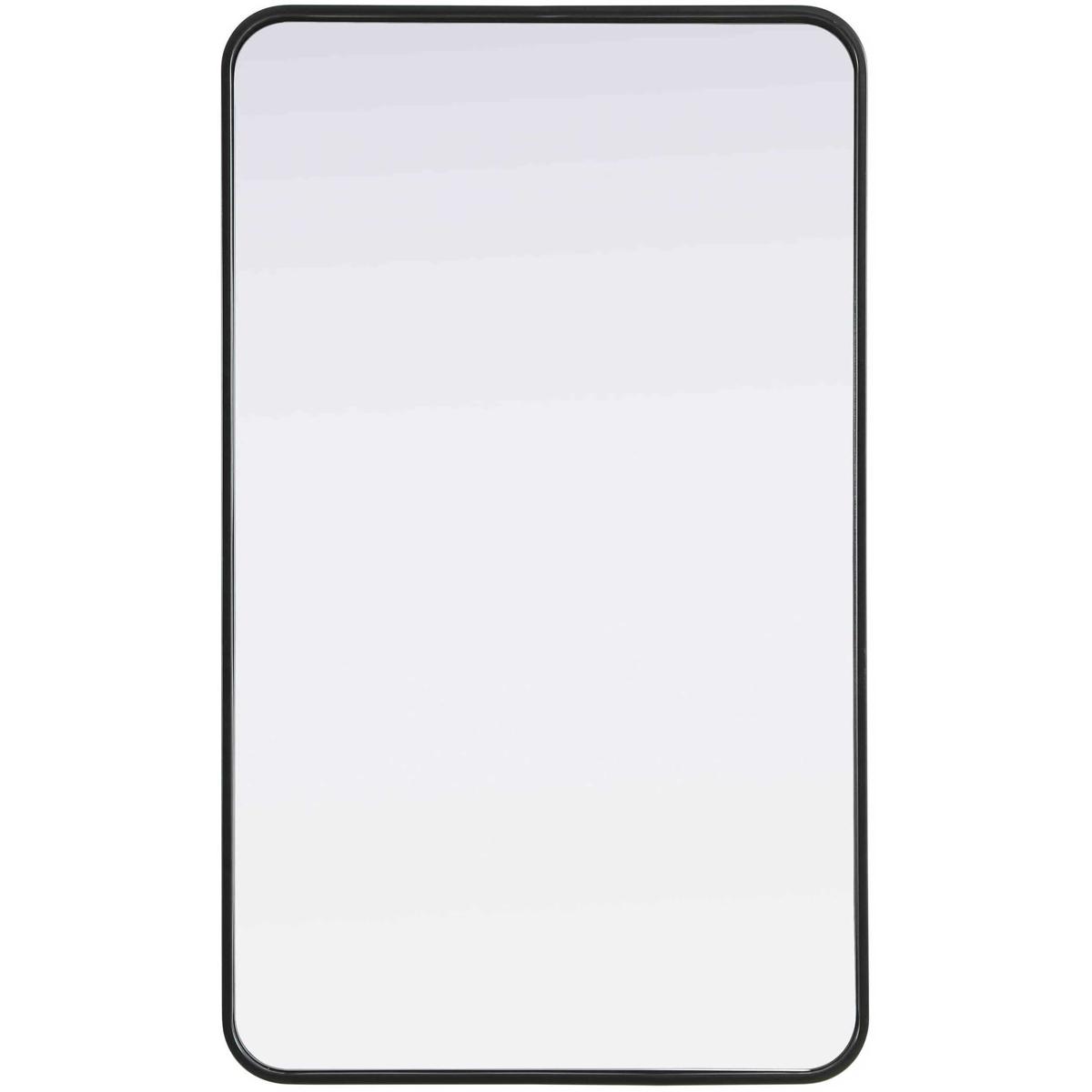 MR8A2440BLK 24 x 40 in. Contour Metal Rectangle Mirror, Black