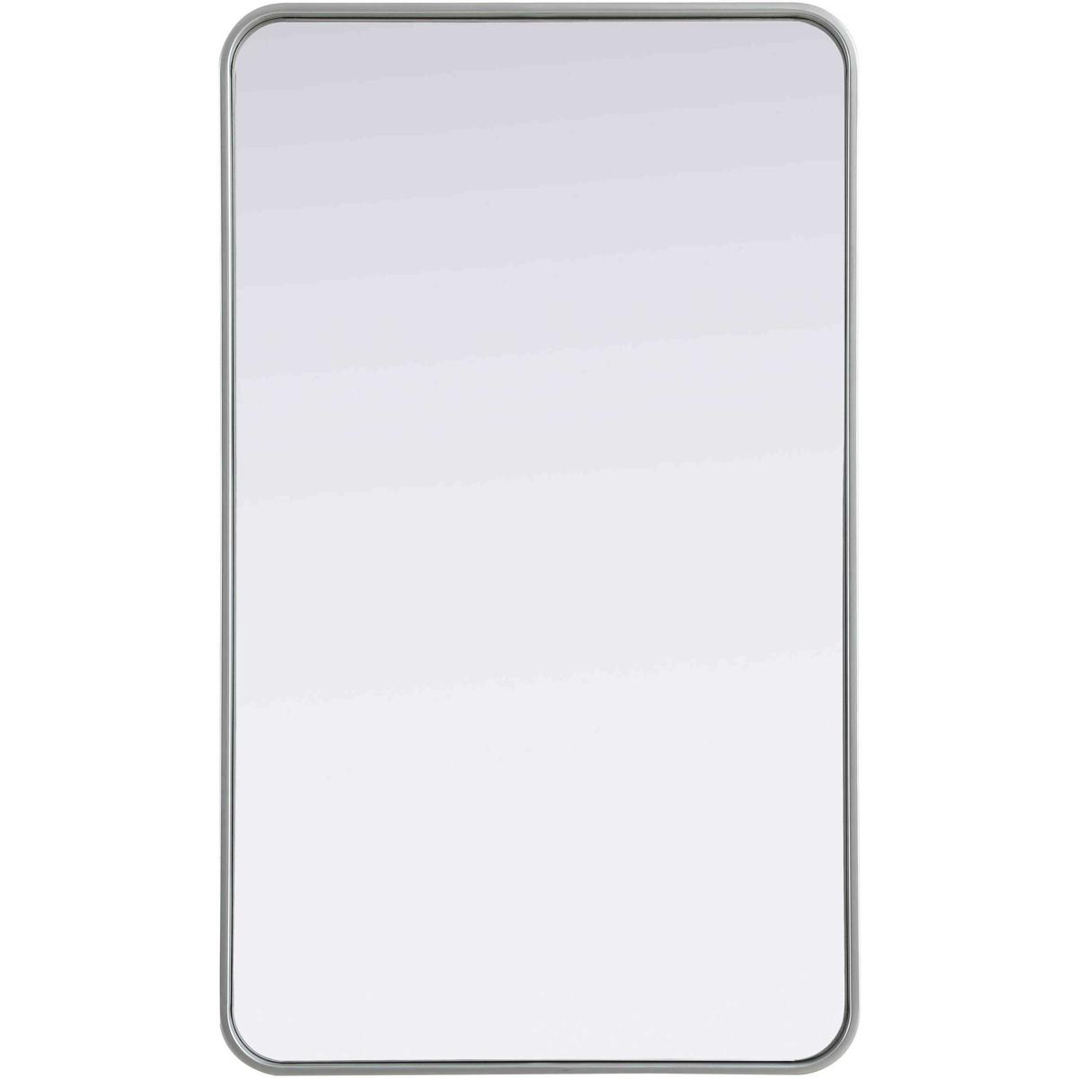 MR8A2440SIL Contour Metal Rectangle Mirror - 24 x 40 in., Silver