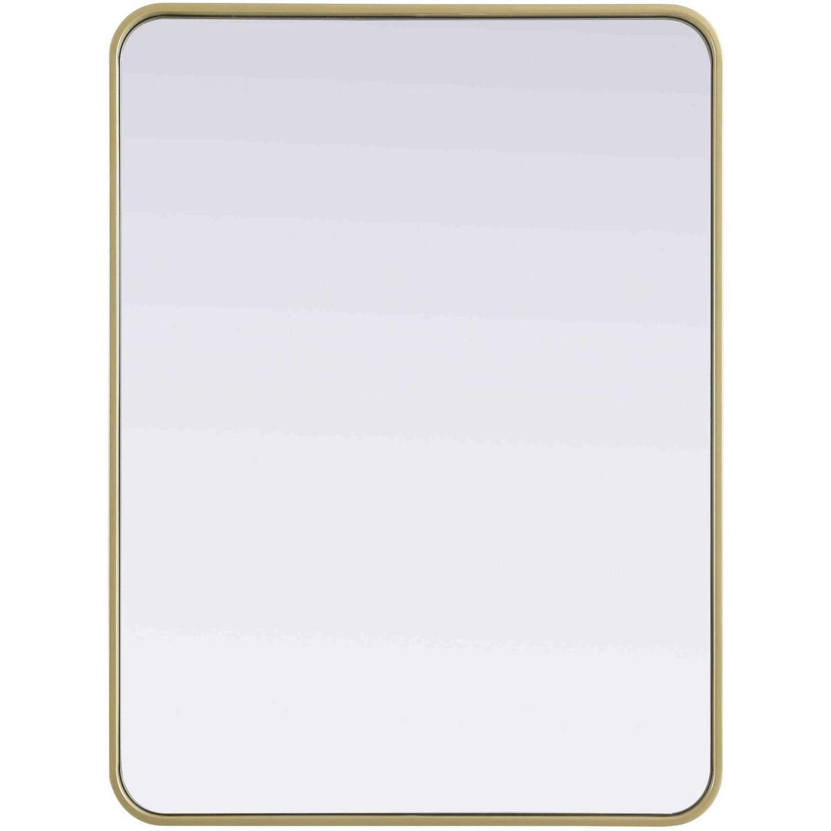 MR8A2736BRA 27 x 36 in. Contour Metal Rectangle Mirror, Brass