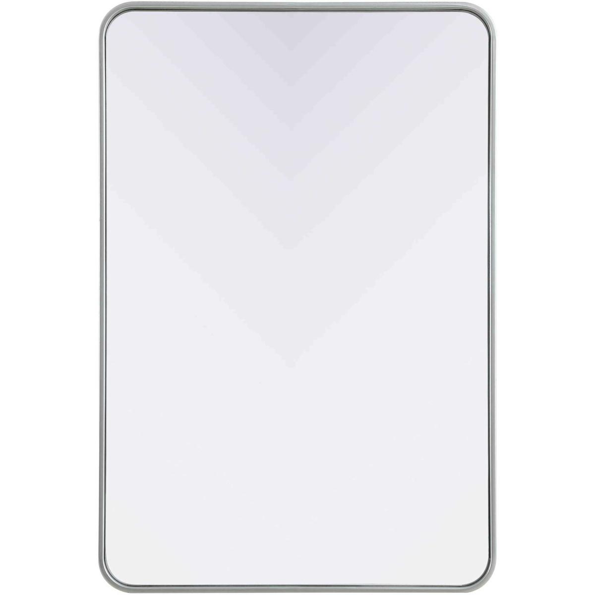 MR8A2740SIL Contour Metal Rectangle Mirror - 27 x 40 in., Silver