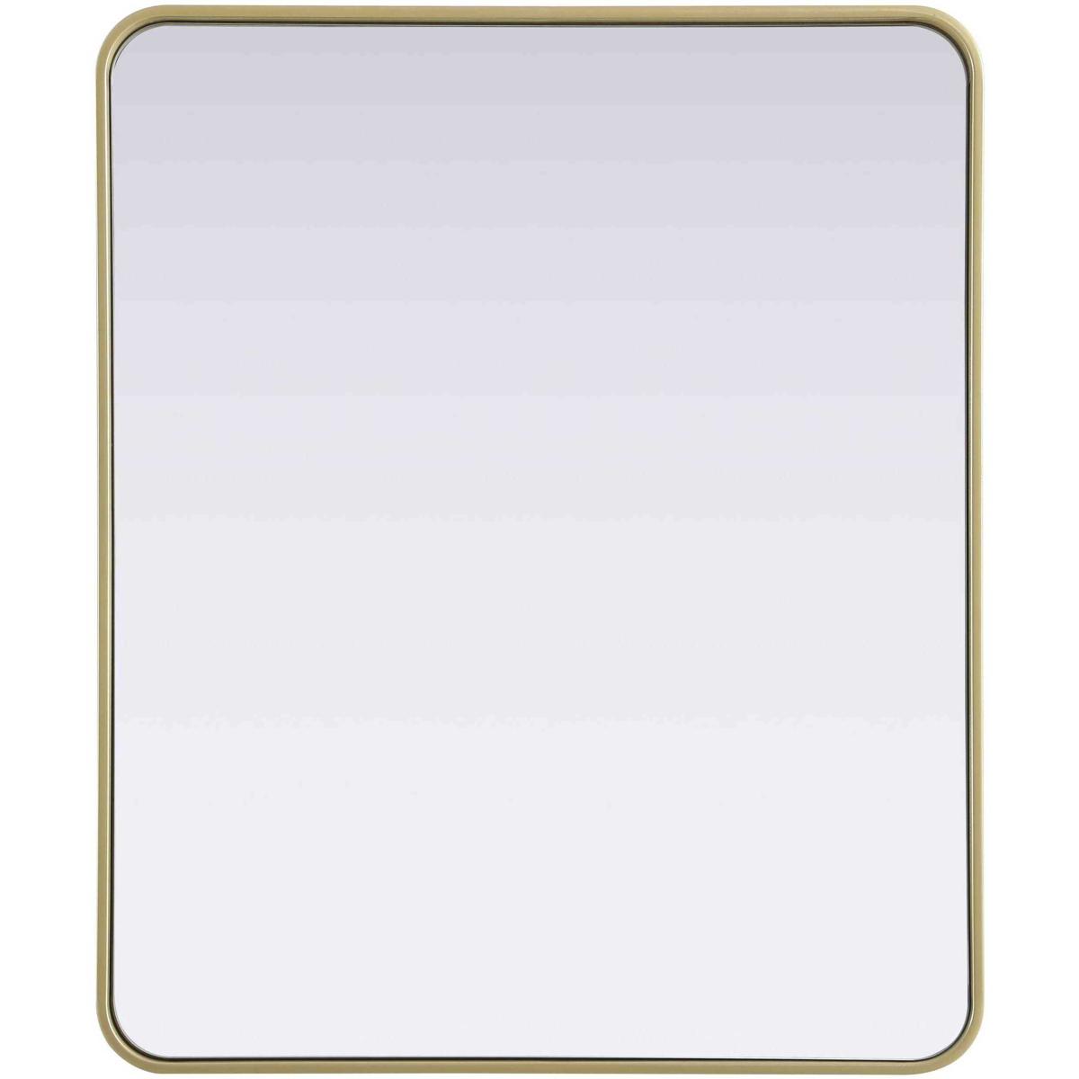 MR8A3036BRA 30 x 36 in. Contour Metal Rectangle Mirror, Brass