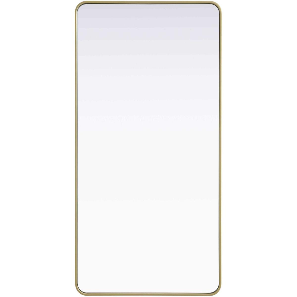 MR8A3060BRA 30 x 36 in. Contour Metal Rectangle Mirror - Brass