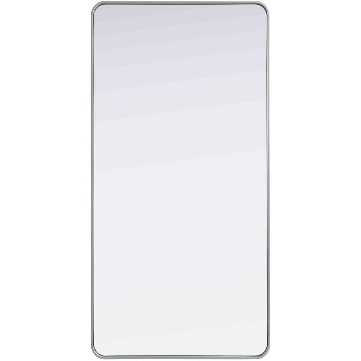 MR8A3060SIL 30 x 60 in. Contour Metal Rectangle Mirror, Silver