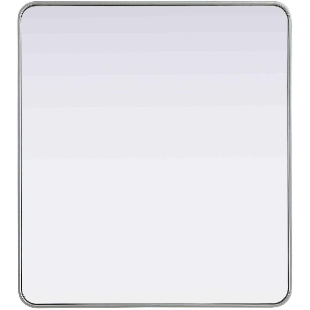 MR8A3640SIL 36 x 40 in. Contour Metal Rectangle Mirror, Silver