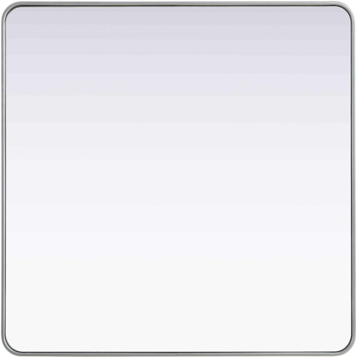 MR8A4242SIL Contour Metal Square Mirror - 42 x 42 in., Silver