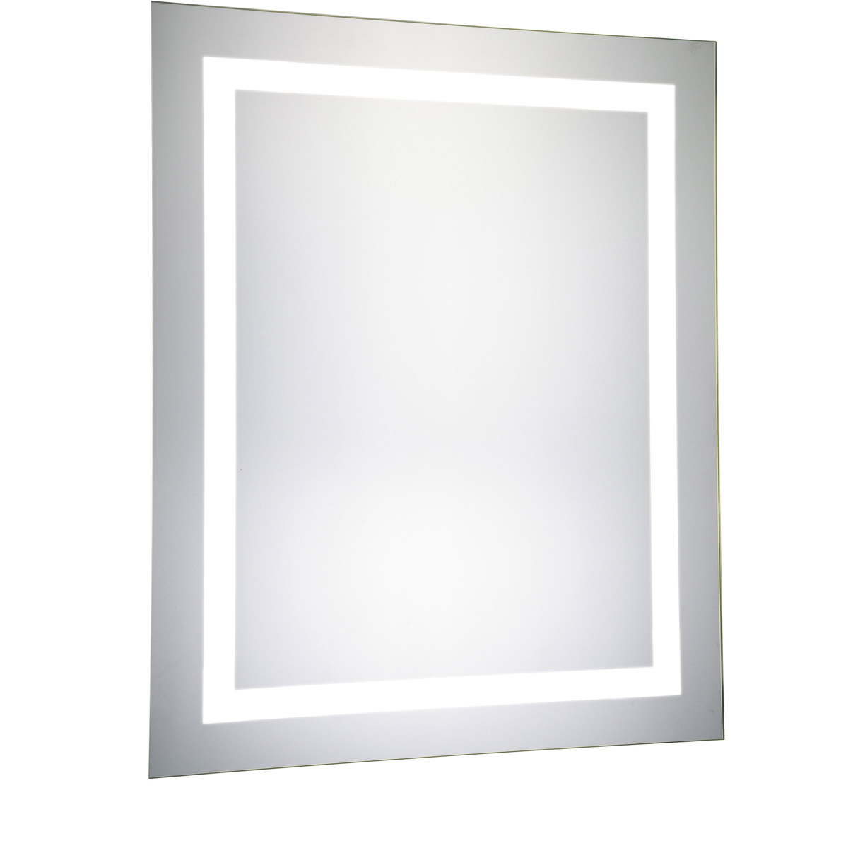 Elegant Lighting MRE-6003 Nova 30 X 24 inch Glossy White Lighted Wall Mirror, Dimmable, 5000K, Rectangle, Fog Free