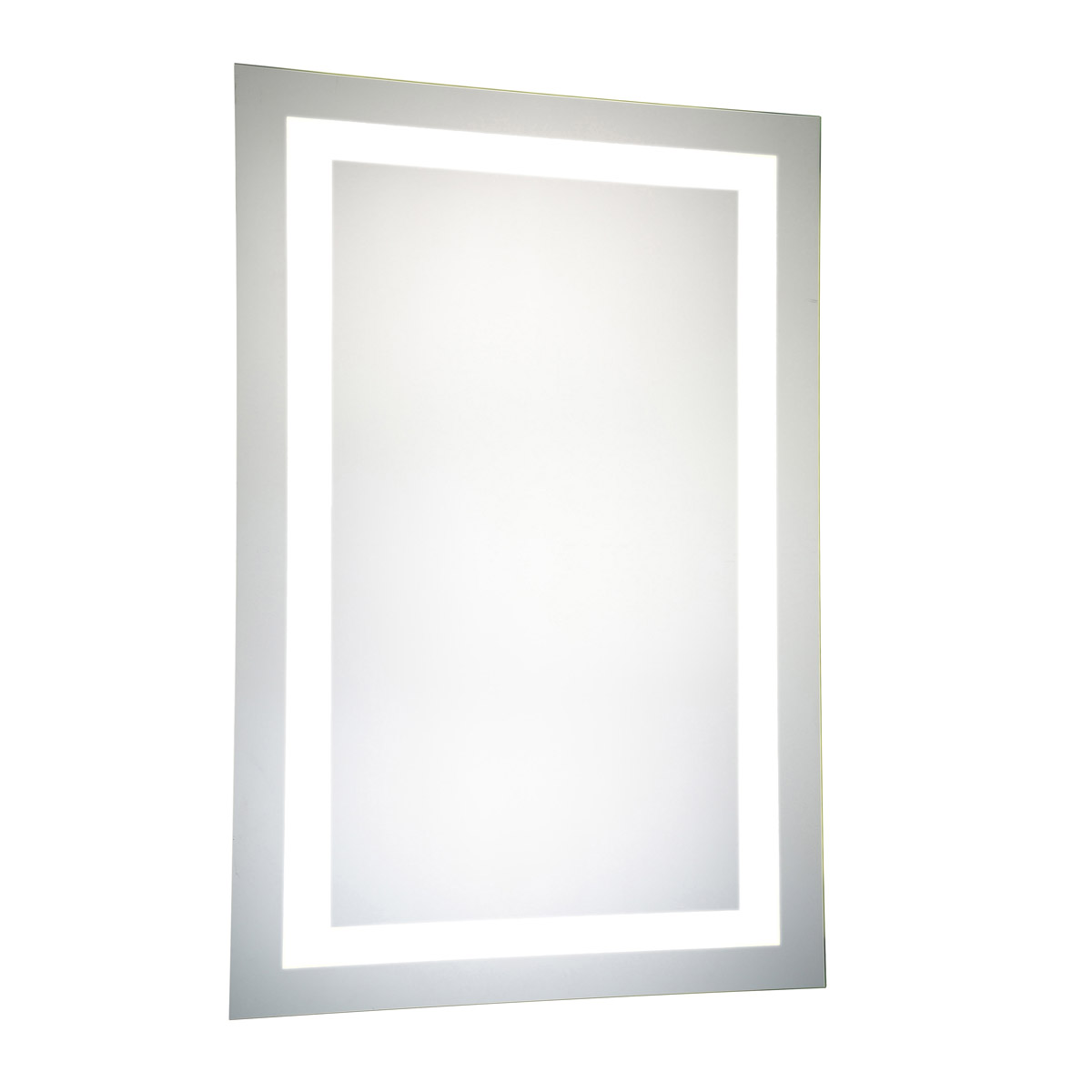 Elegant Lighting MRE-6004 Nova 40 X 24 inch Glossy White Lighted Wall Mirror, Dimmable, 5000K, Rectangle, Fog Free