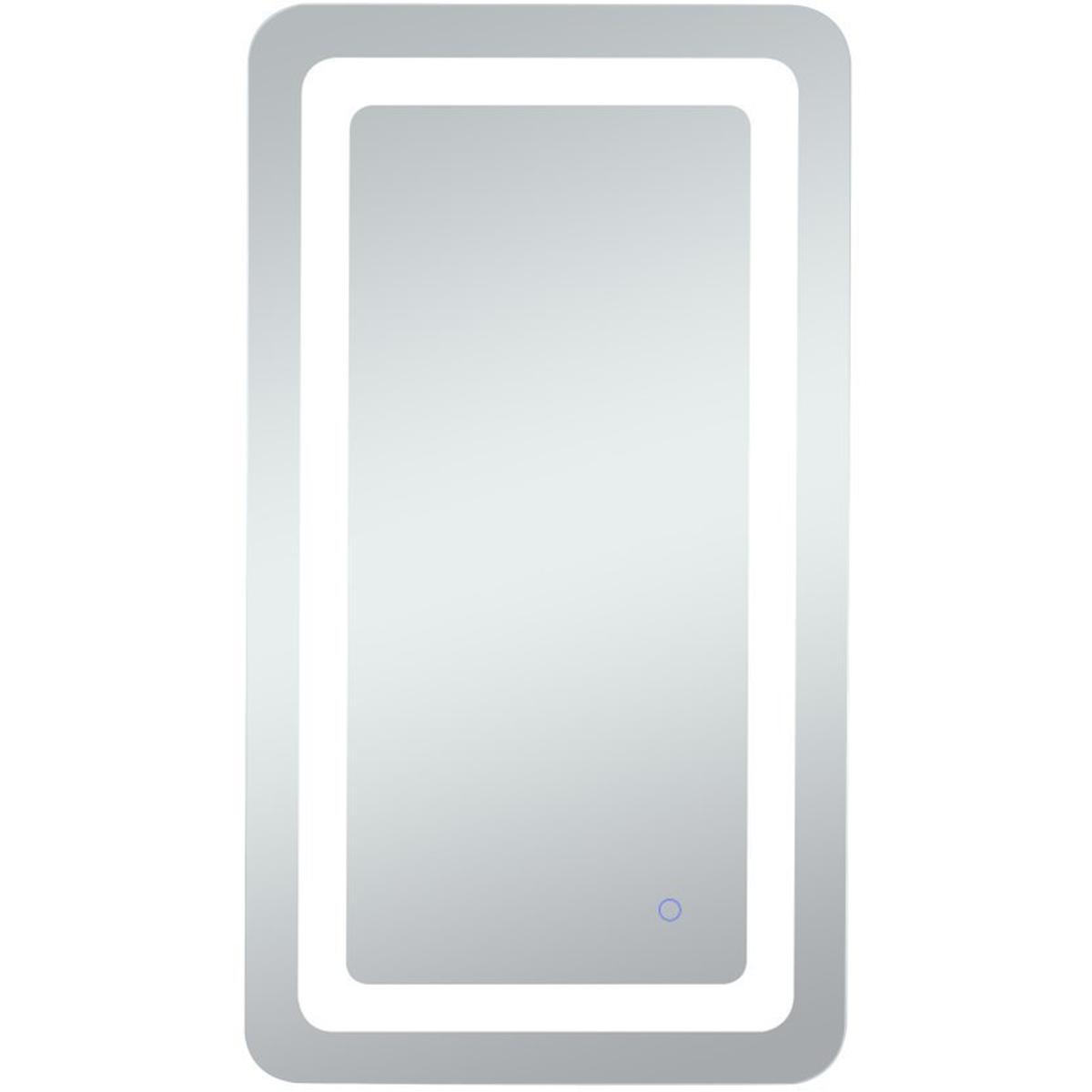 Elegant Lighting MRE32036 Genesis 36 X 20 inch Glossy White LED Mirror