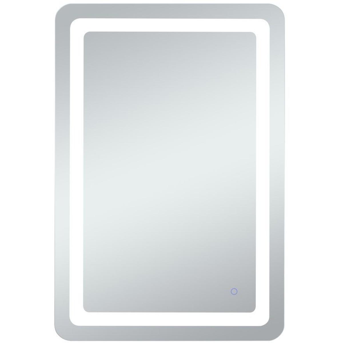 Elegant Lighting MRE32440 Genesis 40 X 24 inch Glossy White LED Mirror