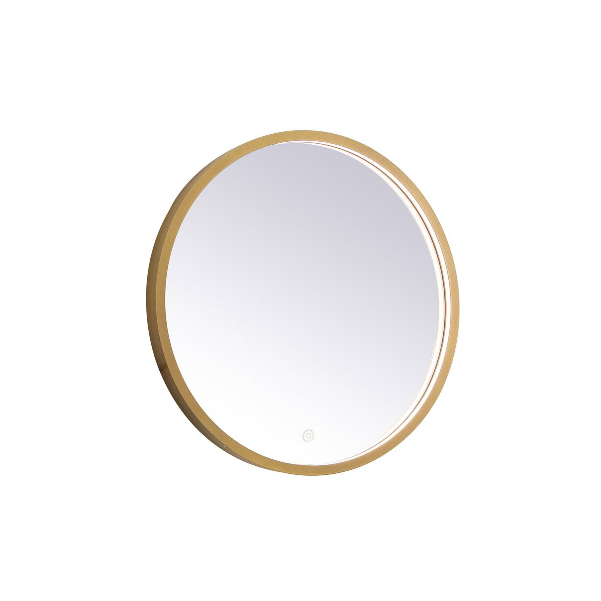 MRE6021BR 21 in. Pier 3000K, 4200K & 6400K LED Mirror with Adjustable Color Temperature in Brass