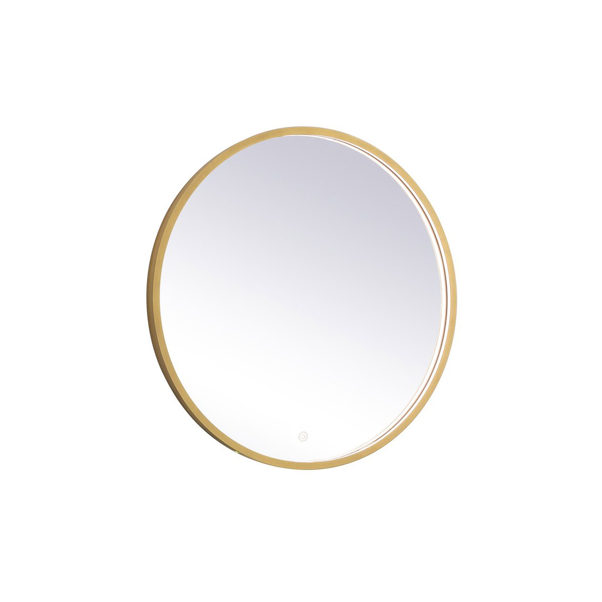 MRE6028BR 28 in. Pier 3000K, 4200K & 6400K LED Mirror with Adjustable Color Temperature in Brass