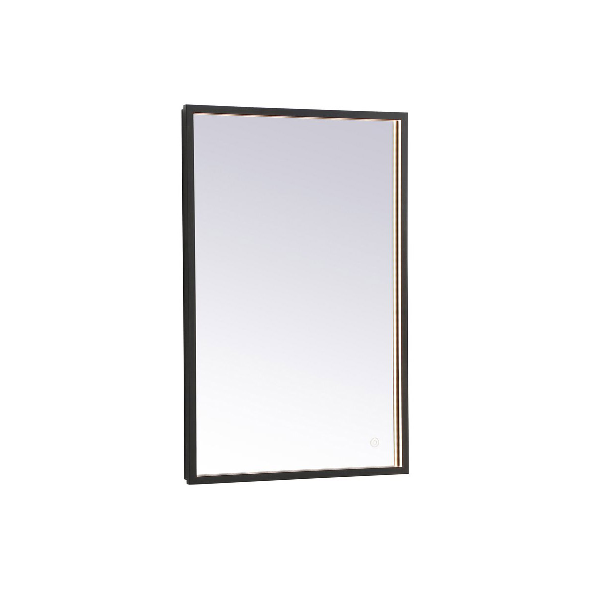 MRE61830BK 18 x 30 in. 3000K, 4200K & 6400K Pier LED Mirror with Adjustable Color Temperature in Black
