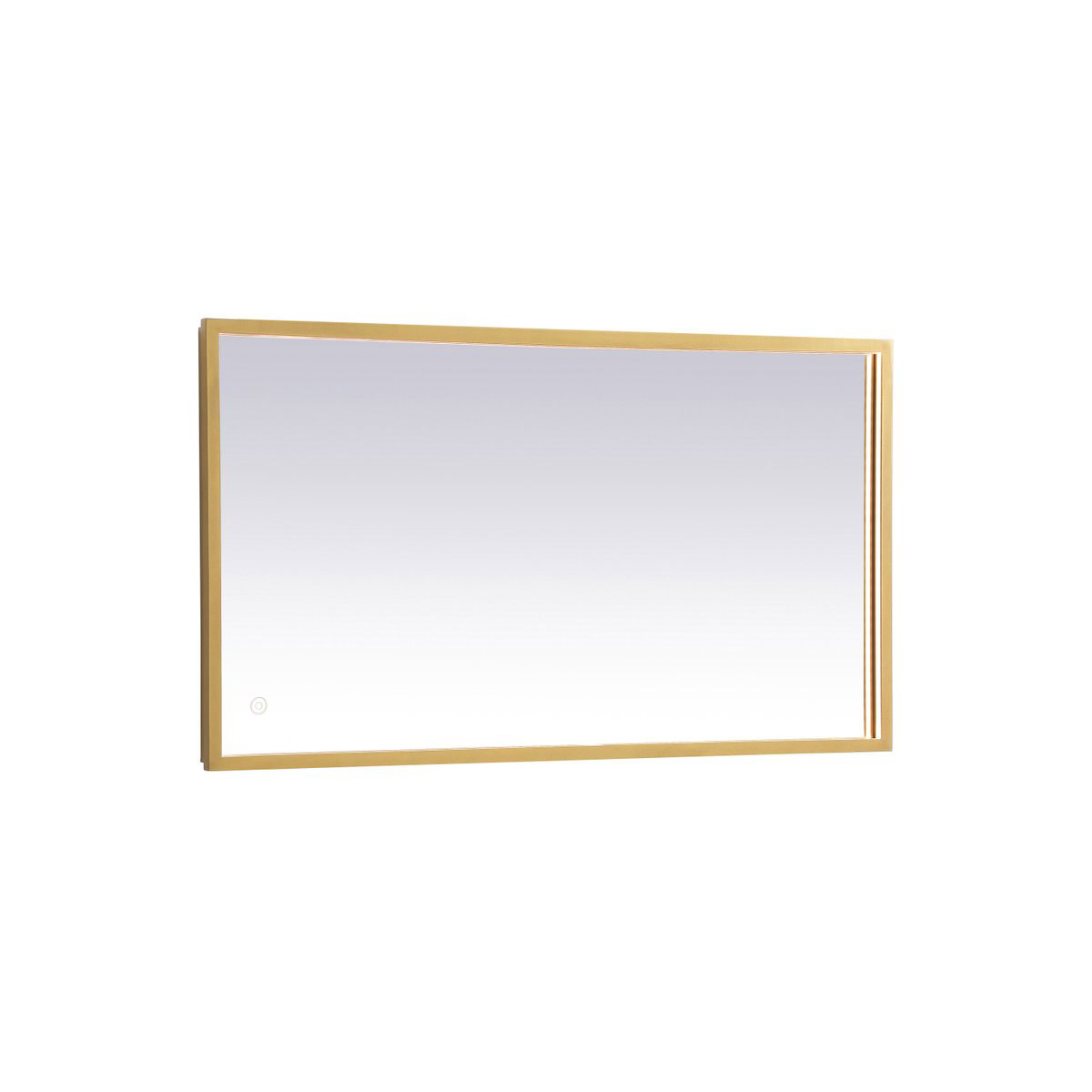 MRE61836BR 18 x 36 in. Pier 3000K, 4200K & 6400K LED Mirror with Adjustable Color Temperature in Brass