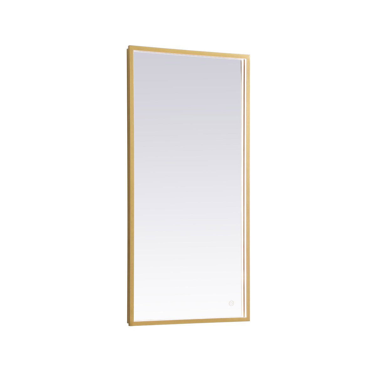 MRE62030BR 20 x 30 in. Pier 3000K, 4200K & 6400K LED Mirror with Adjustable Color Temperature in Brass