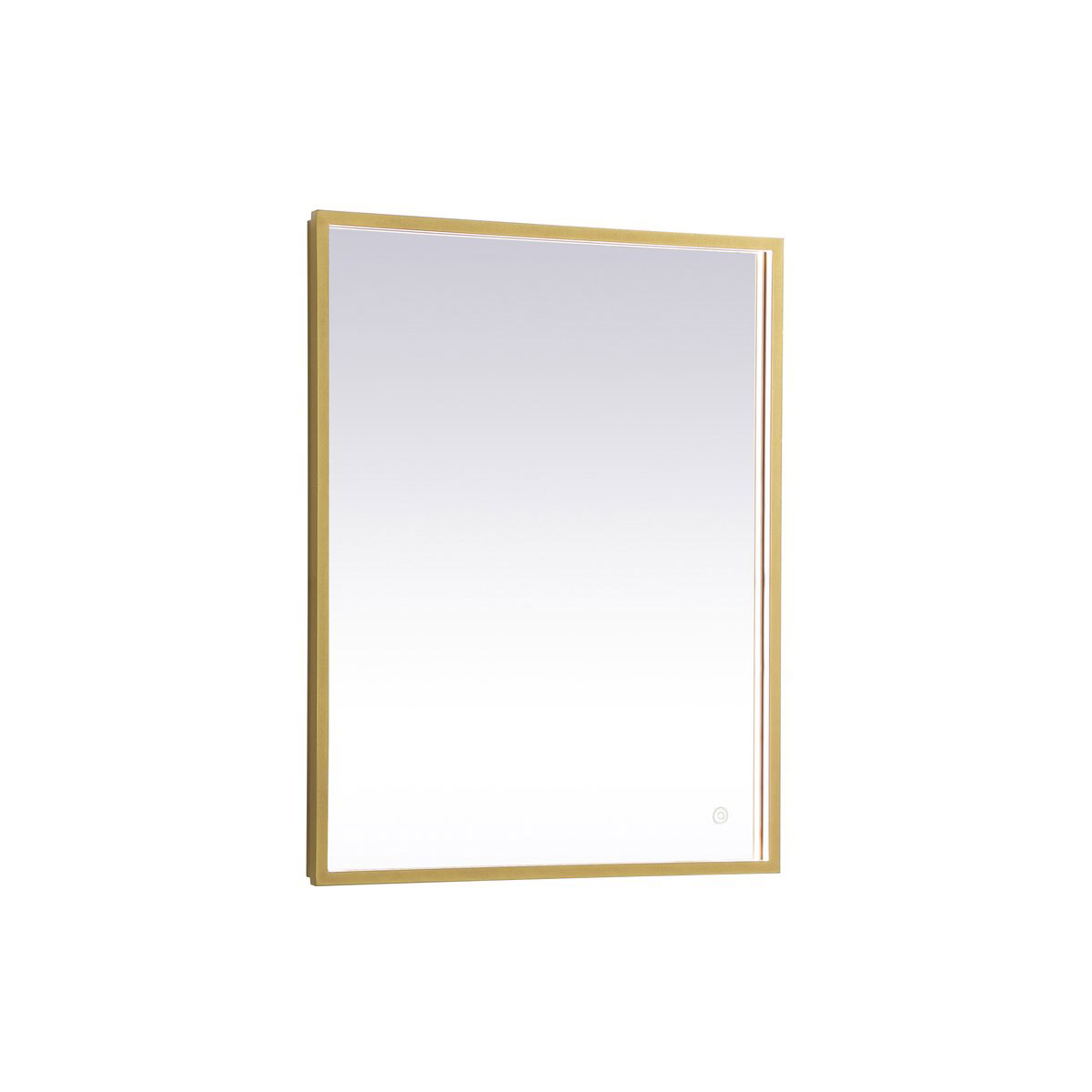 MRE62036BR 20 x 36 in. Pier 3000K, 4200K & 6400K LED Mirror with Adjustable Color Temperature in Brass