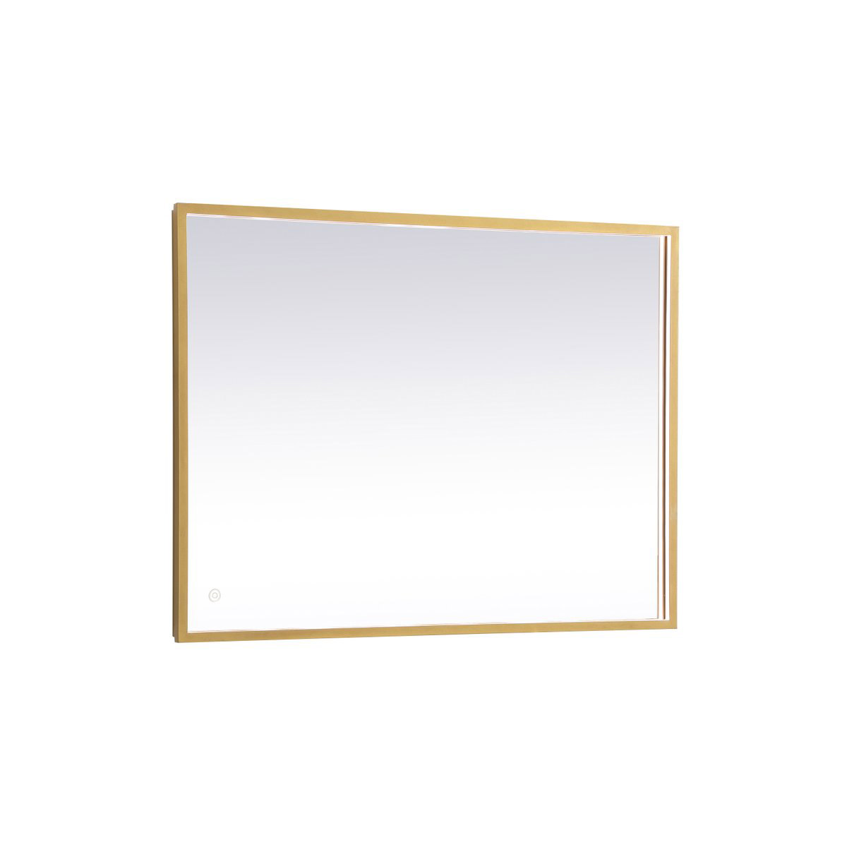 MRE62440BR 24 x 40 in. Pier 3000K, 4200K & 6400K LED Mirror with Adjustable Color Temperature in Brass