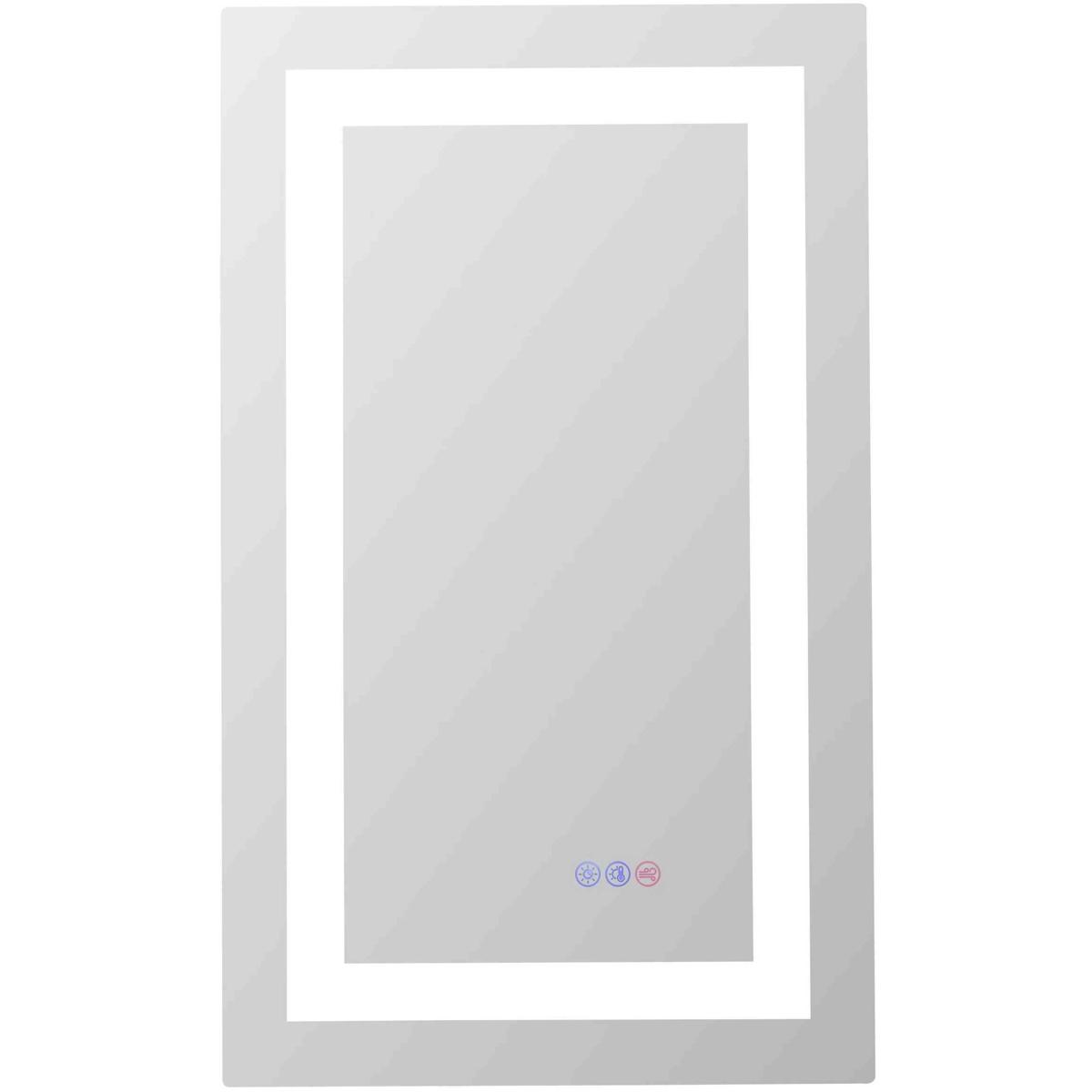 MRE81830 30 x 18 in. 3000K-4200K-6400K Riven Adjustable Color LED Mirror