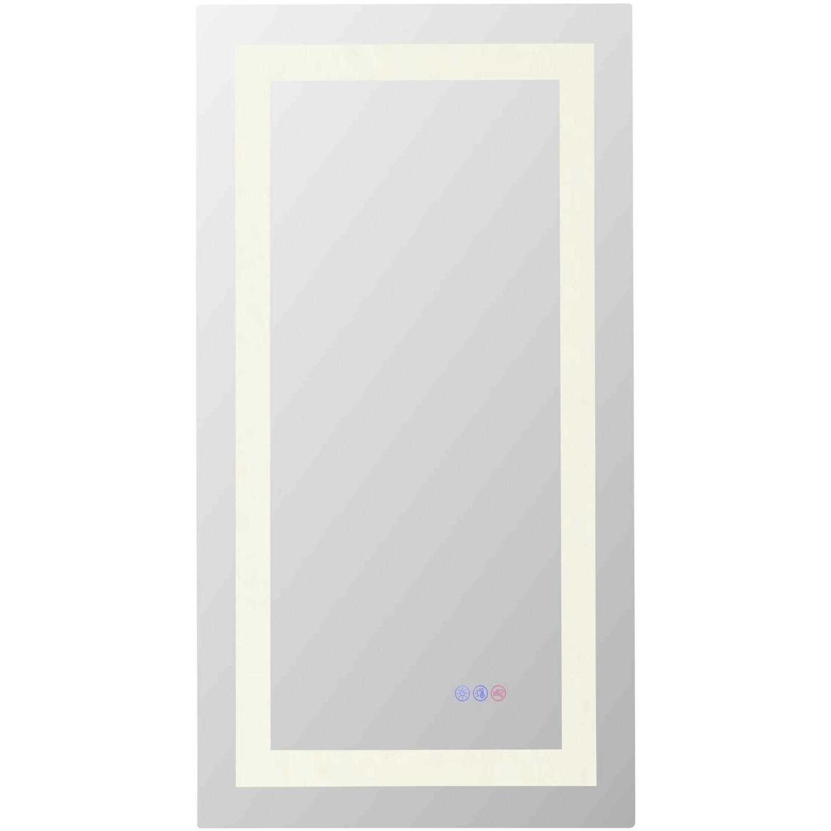 MRE81836 36 x 18 in. 3000K-4200K-6400K Riven Adjustable Color LED Mirror