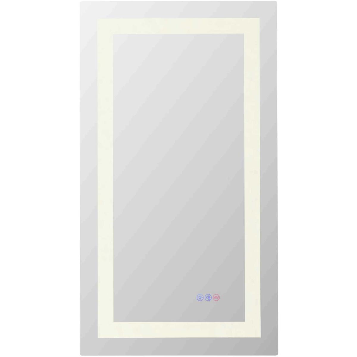 MRE82036 36 x 20 in. 3000K-4200K-6400K Riven Adjustable Color LED Mirror