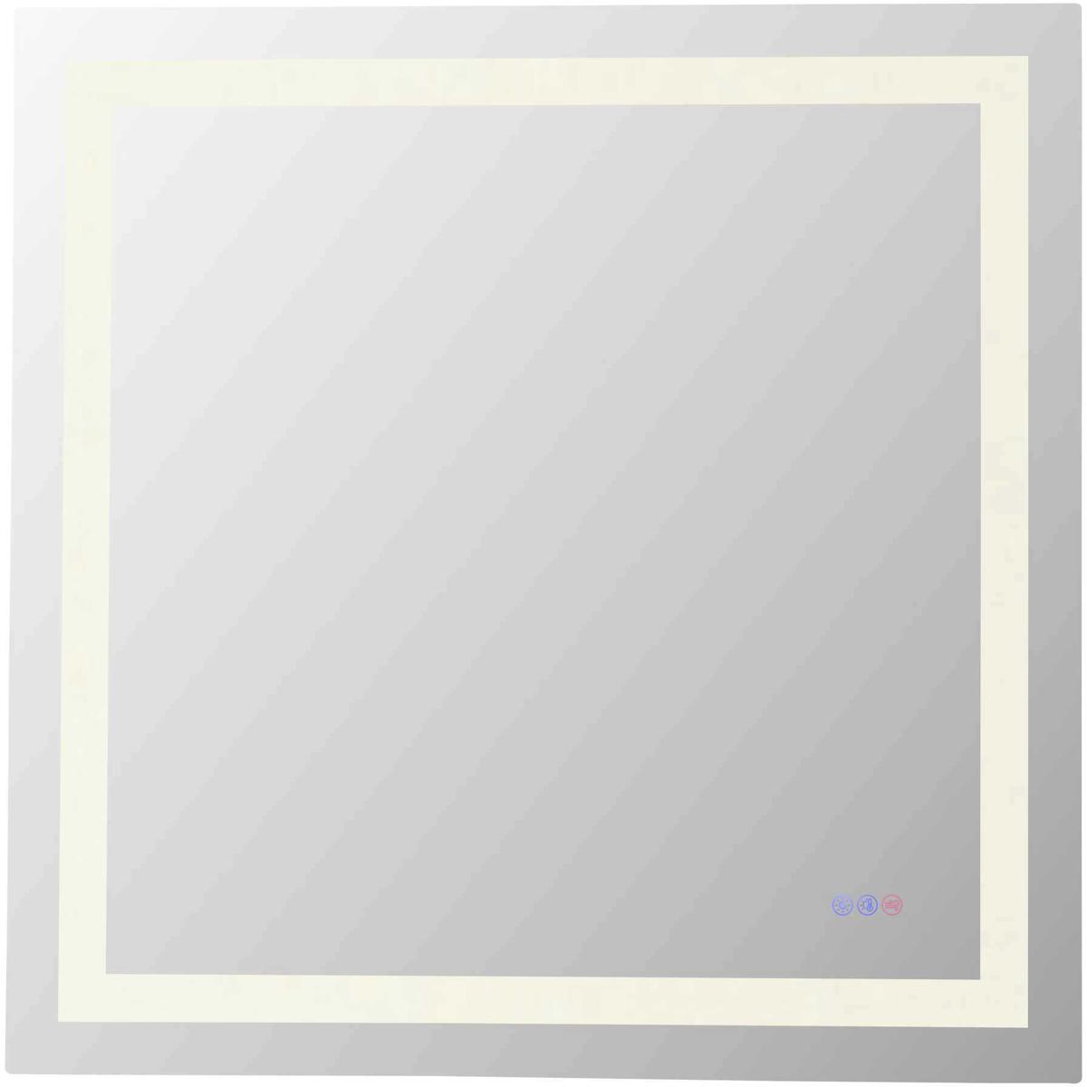 Elegant Lighting MRE83636 Riven 36 X 36 inch White LED Mirror
