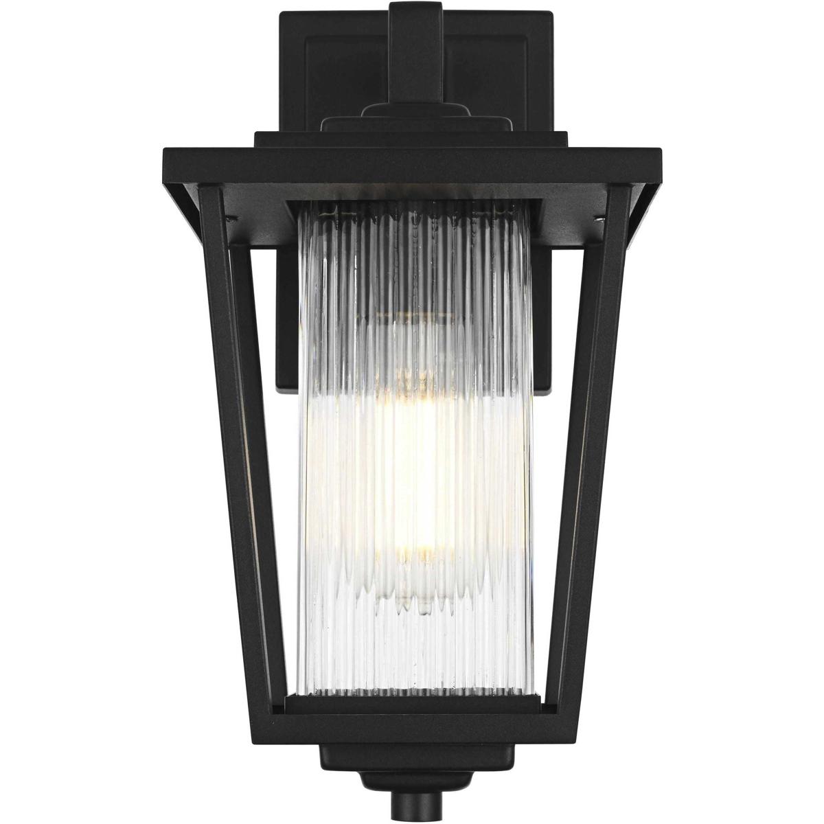 Elegant Lighting OD305W13BK York 1 Light 13 inch Black Outdoor Wall Sconce