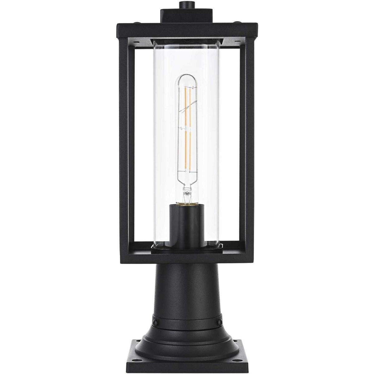 Elegant Lighting OD310P17BK Memphis 1 Light 16.5 inch Black Outdoor Post Light