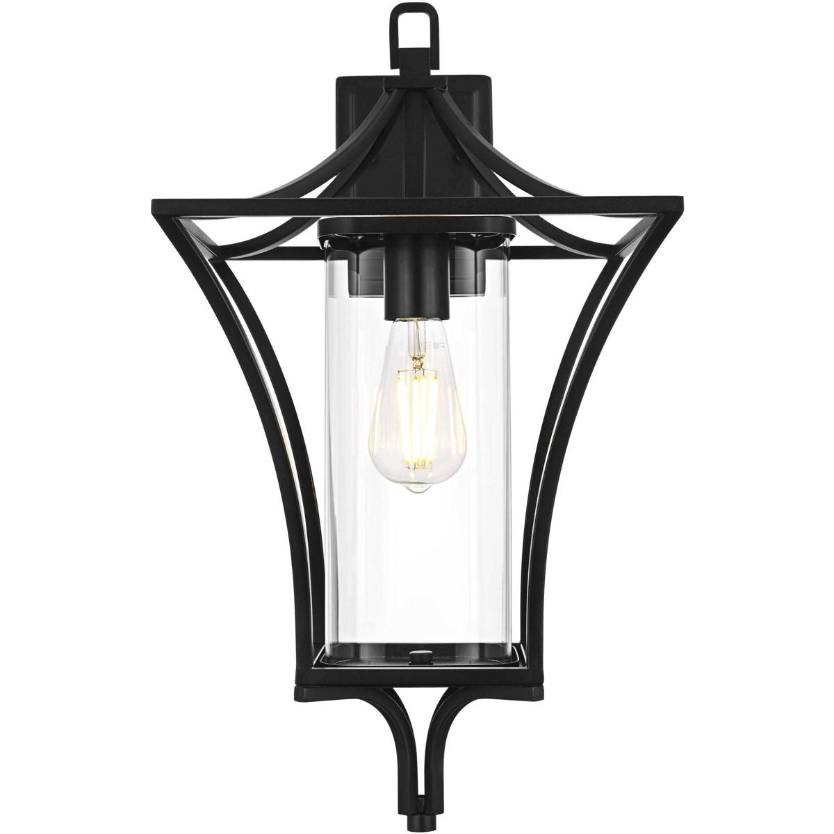 Elegant Lighting OD311W21BK Belgrade 1 Light 21 inch Black Outdoor Wall Sconce