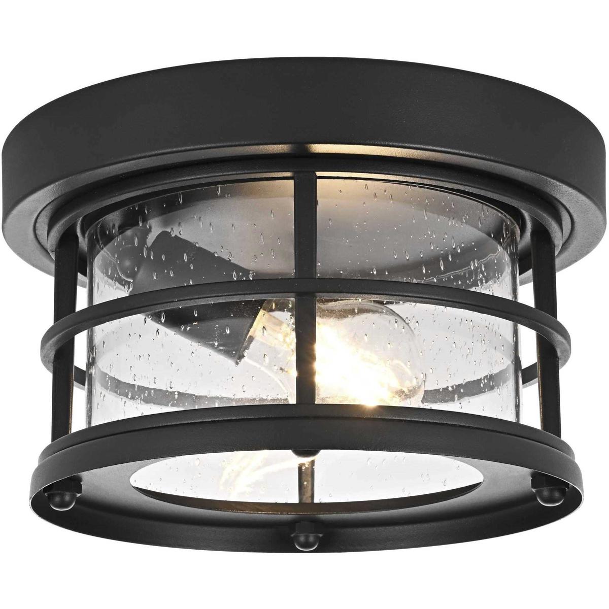 Elegant Lighting OD614F10BK Carla 1 Light 10 inch Black Outdoor Flush Mount