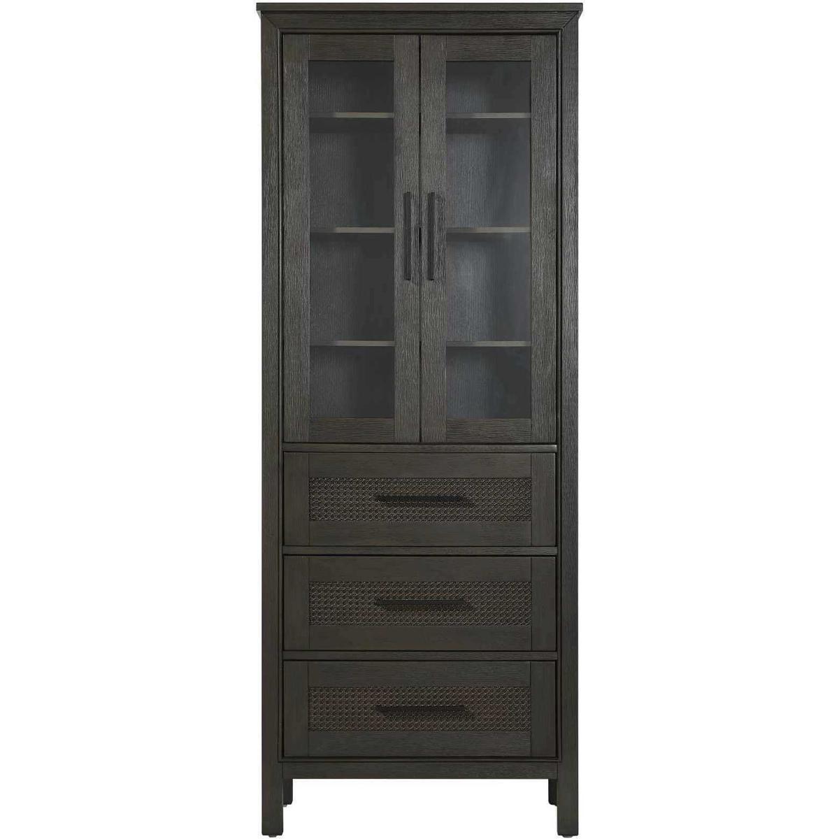 Elegant Lighting SC295C28CO Alina Chocolate Oak Bathroom Storage Cabinet