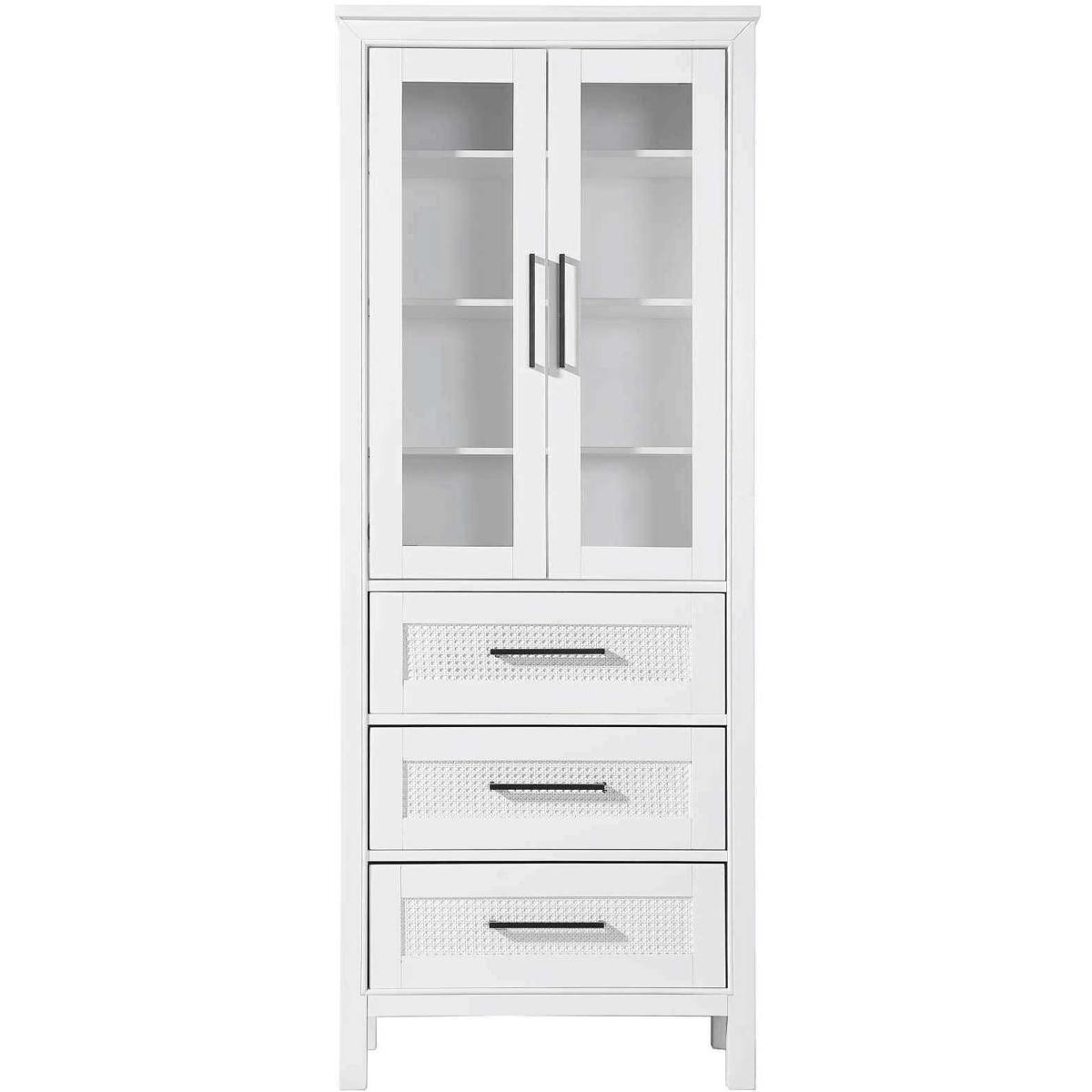 Elegant Lighting SC295C28WH Alina White Bathroom Storage Cabinet
