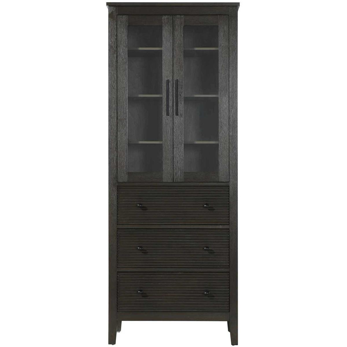 Elegant Lighting SC296C28CO Blakely Chocolate Oak Bathroom Storage Cabinet