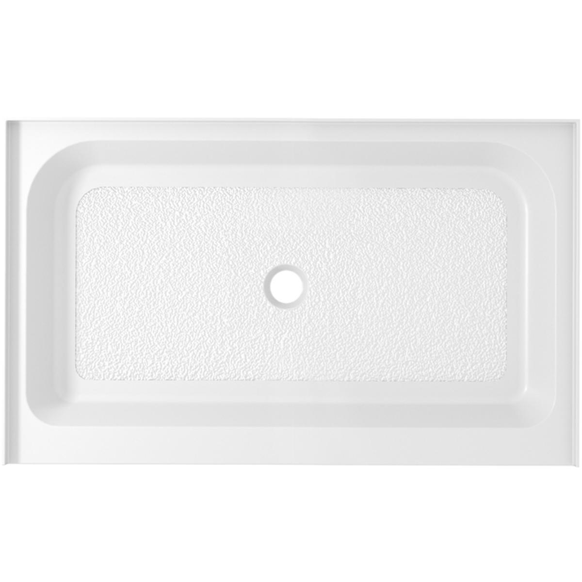 Elegant Lighting STY01-C4832 Laredo Glossy White Shower Base in 48 x 32 Center Drain