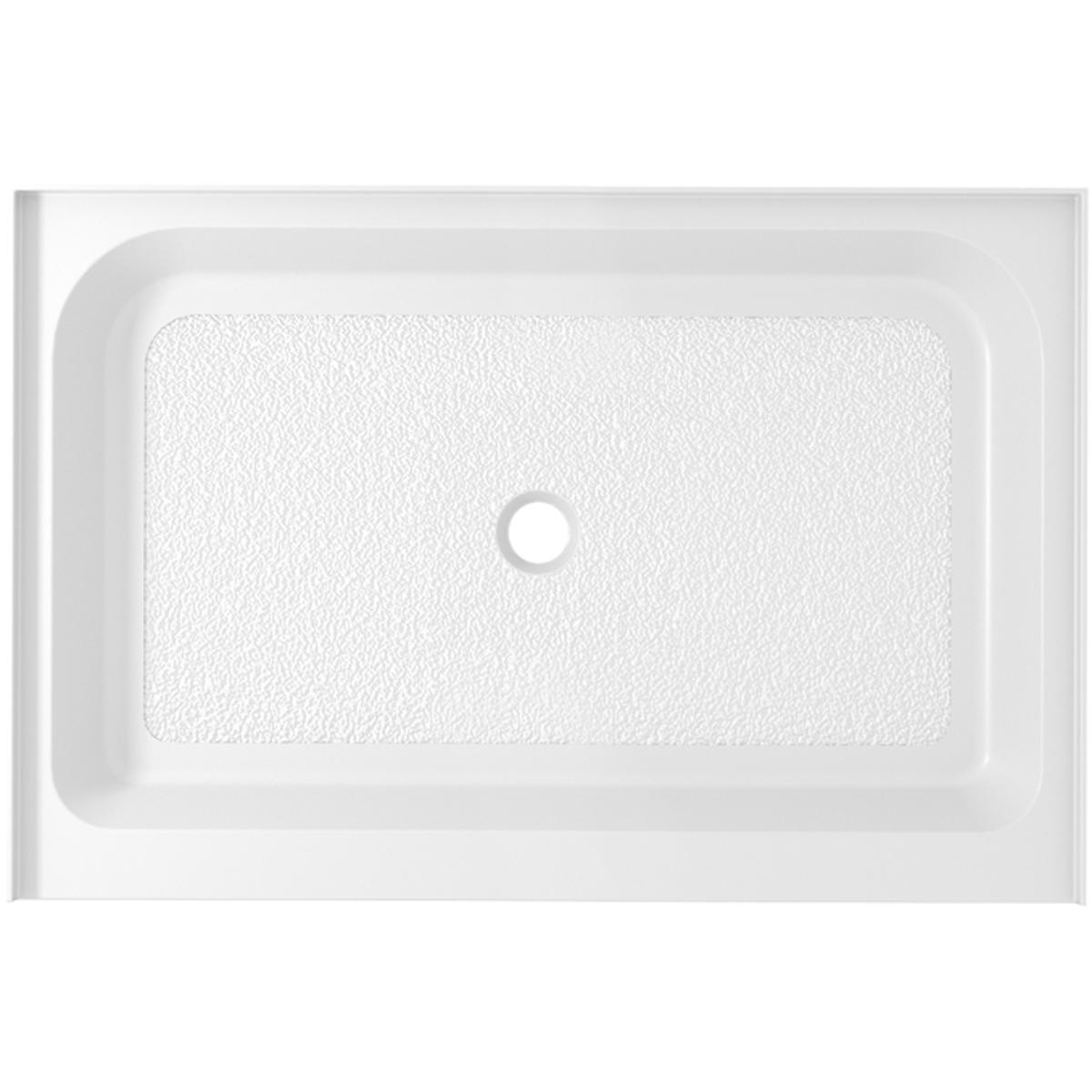 Elegant Lighting STY01-C4836 Laredo Glossy White Shower Base in 48 x 36 Center Drain