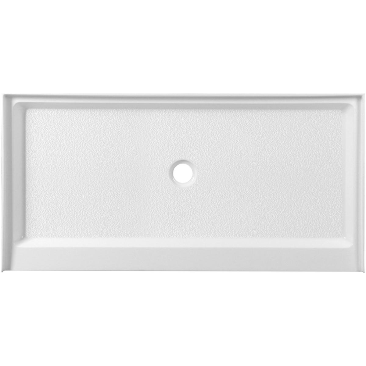Elegant Lighting STY01-C6030 Laredo Glossy White Shower Base in 60 x 30 Center Drain
