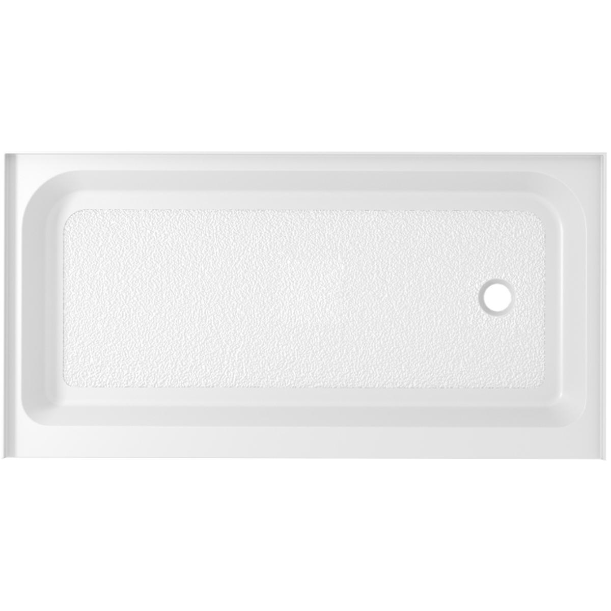 Elegant Lighting STY01-R6032 Laredo Glossy White Shower Base in 60 x 32 Right Drain