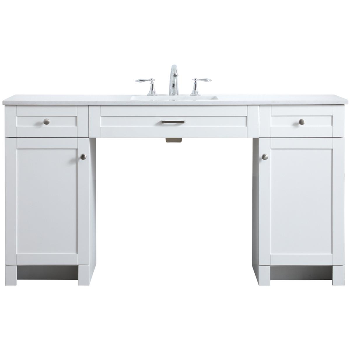 Elegant Lighting VF14960WH Cooper 60 X 19 X 34 inch White Vanity Sink Set