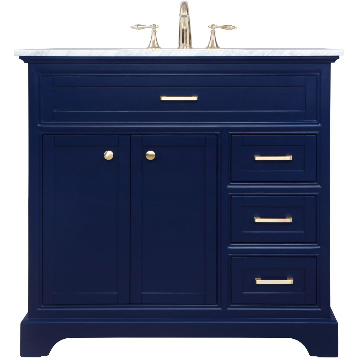 Elegant Lighting VF15036BL Americana 36 X 21.5 X 35 inch Blue Vanity Sink Set