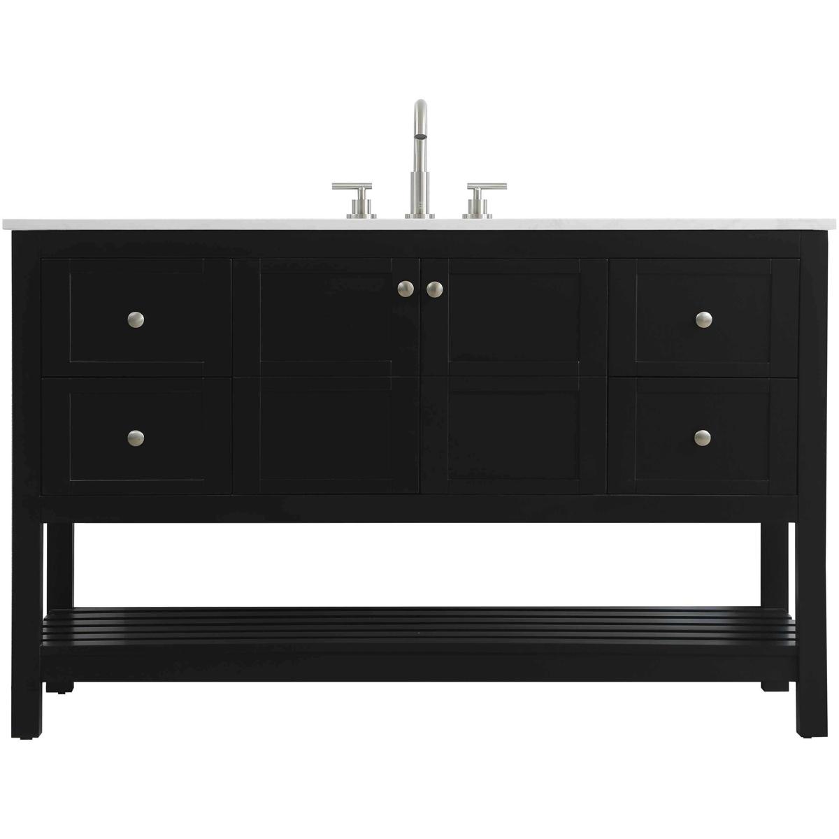 Elegant Lighting VF16454BK Theo 54 X 34 inch Black Bathroom Vanity Cabinet