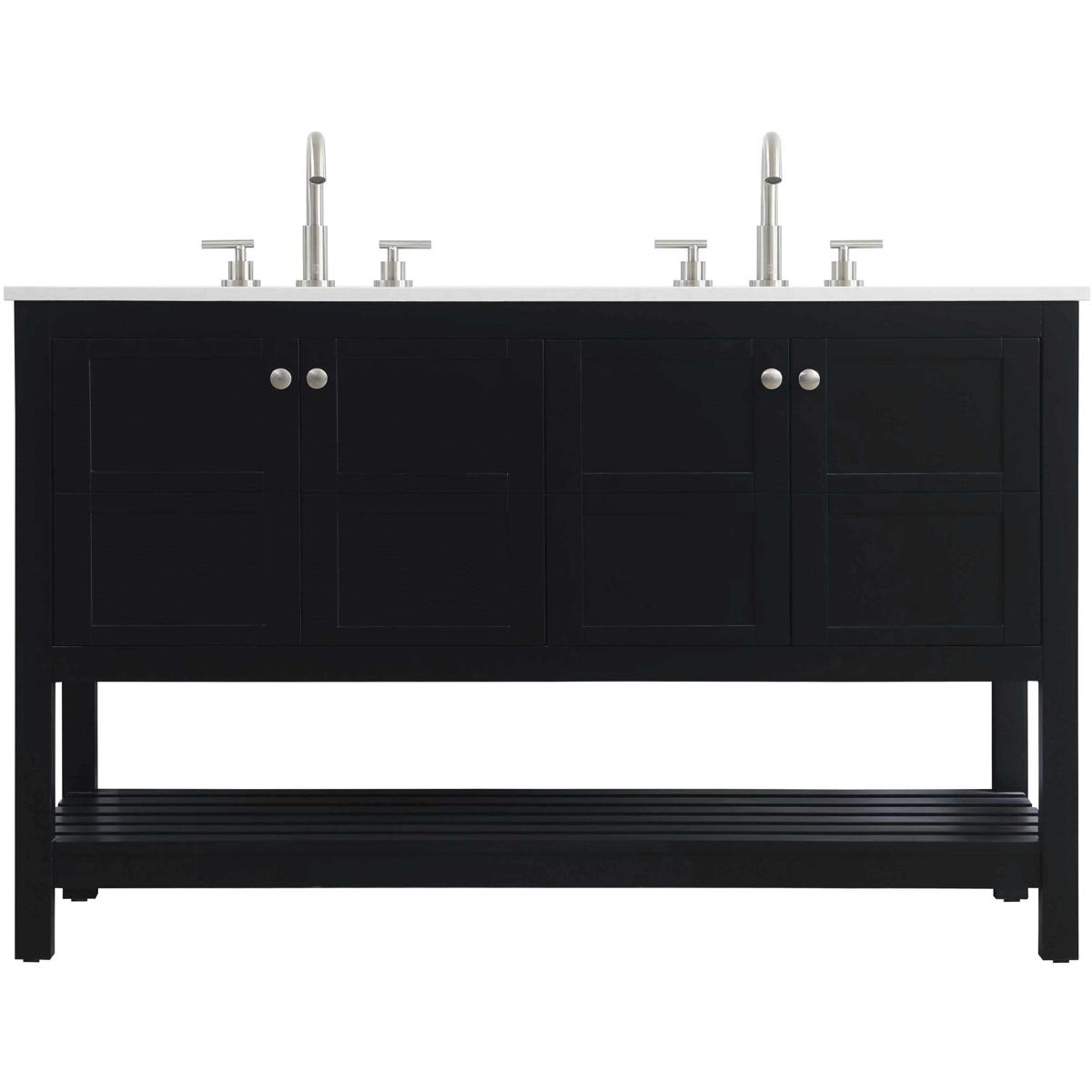 Elegant Lighting VF16454DBK Theo 54 X 34 inch Black Bathroom Vanity Cabinet
