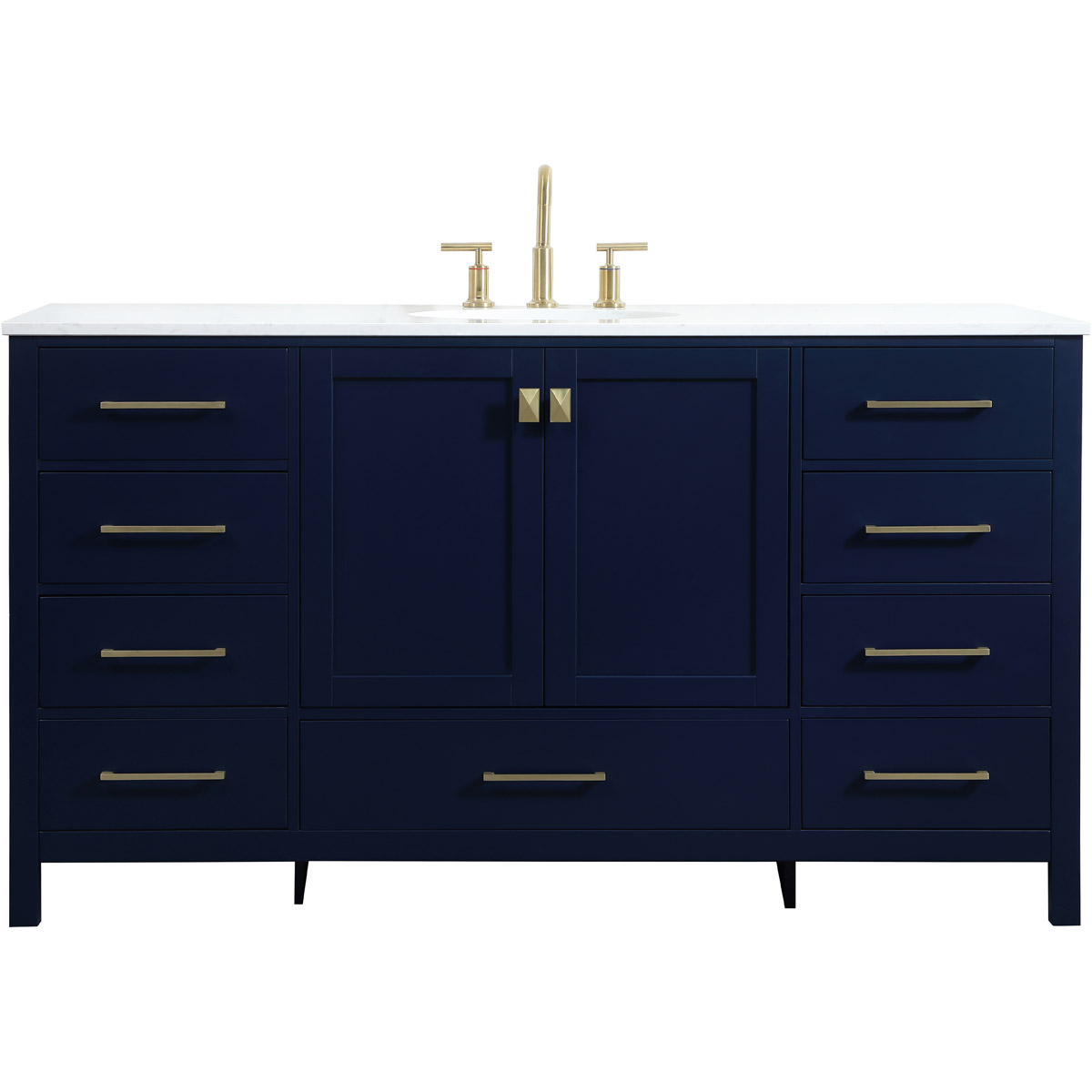 Elegant Lighting VF18860BL Irene 60 X 22 X 34 inch Blue Vanity Sink Set