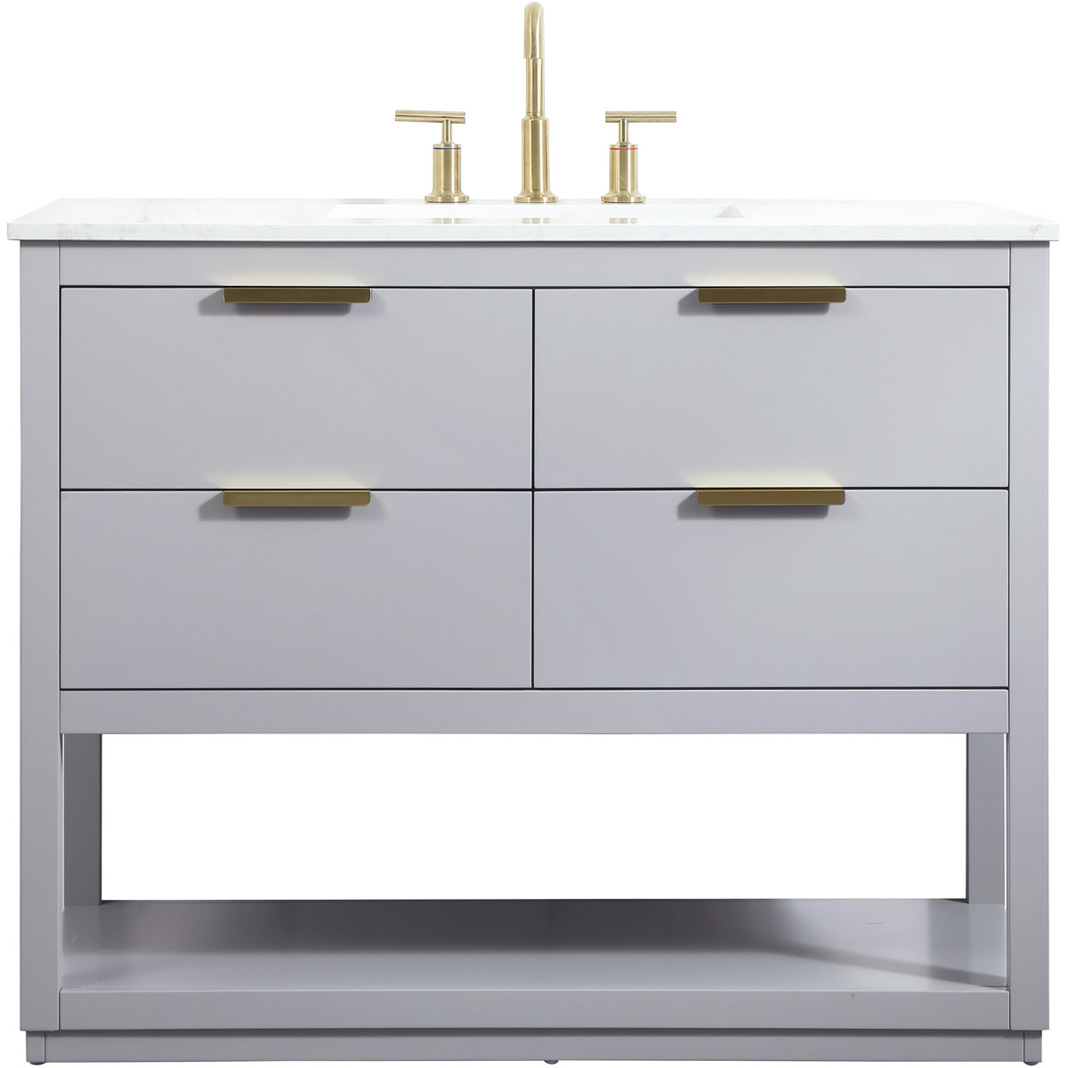 Elegant Lighting VF19242GR Larkin 42 X 22 X 34 inch Grey Vanity Sink Set